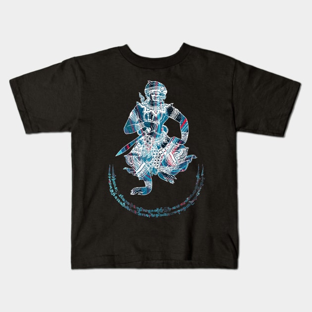 Thailand Hanuman - Figure Of Spiritual Good Fortune Kids T-Shirt by VintCam